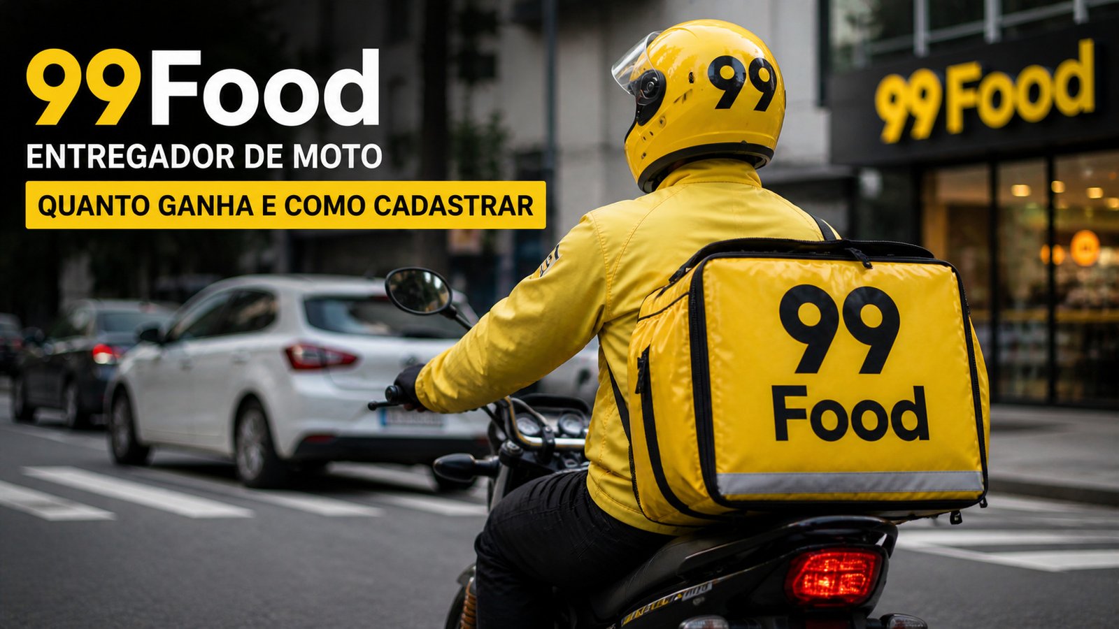 99Food entregador de moto: quanto ganha e como cadastrar