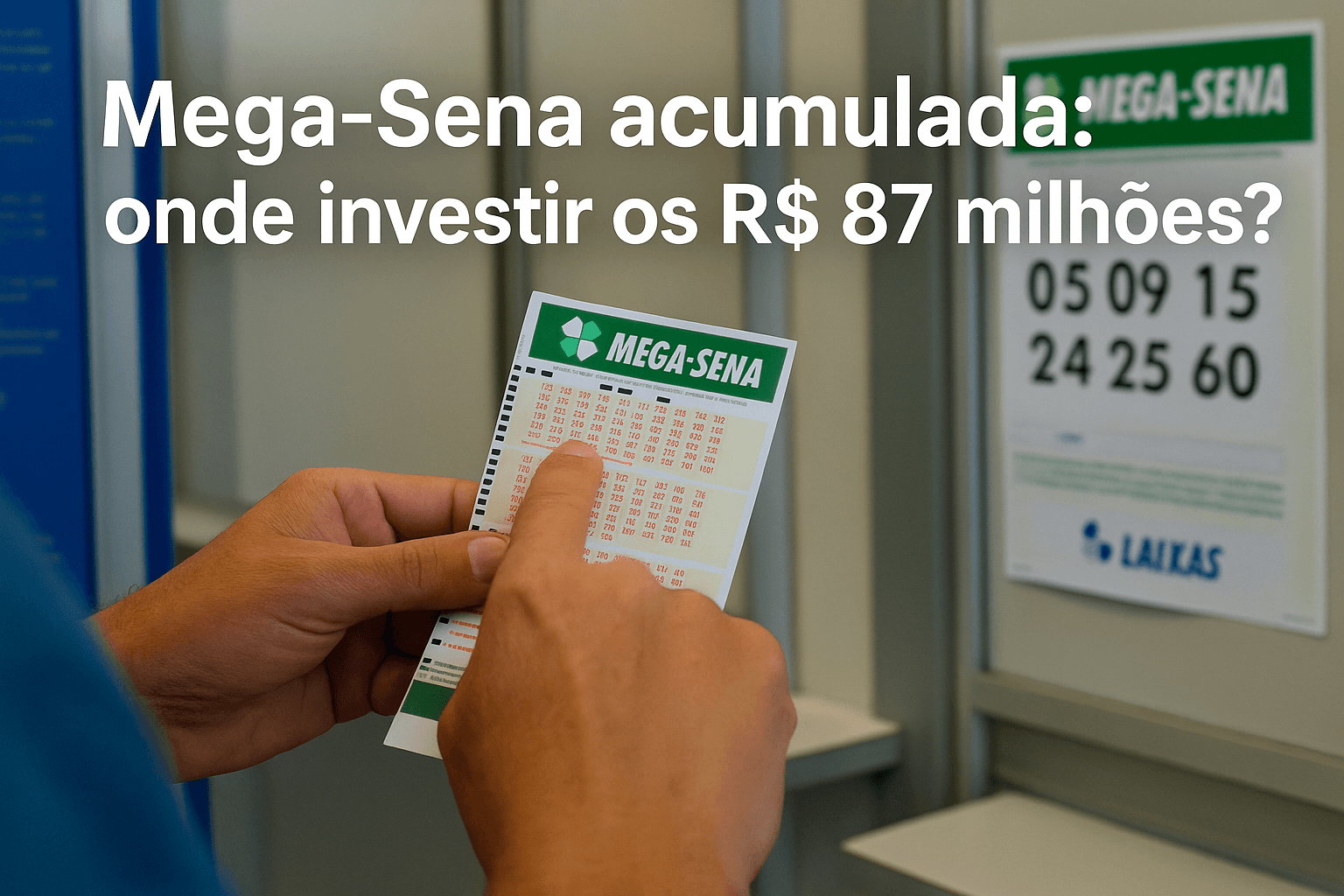 Mega-Sena acumulada onde investir os R$ 87 milhões