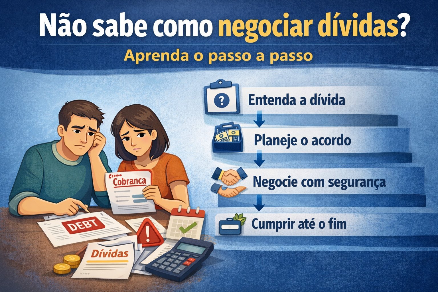 Não sabe como negociar dívidas Aprenda o passo a passo