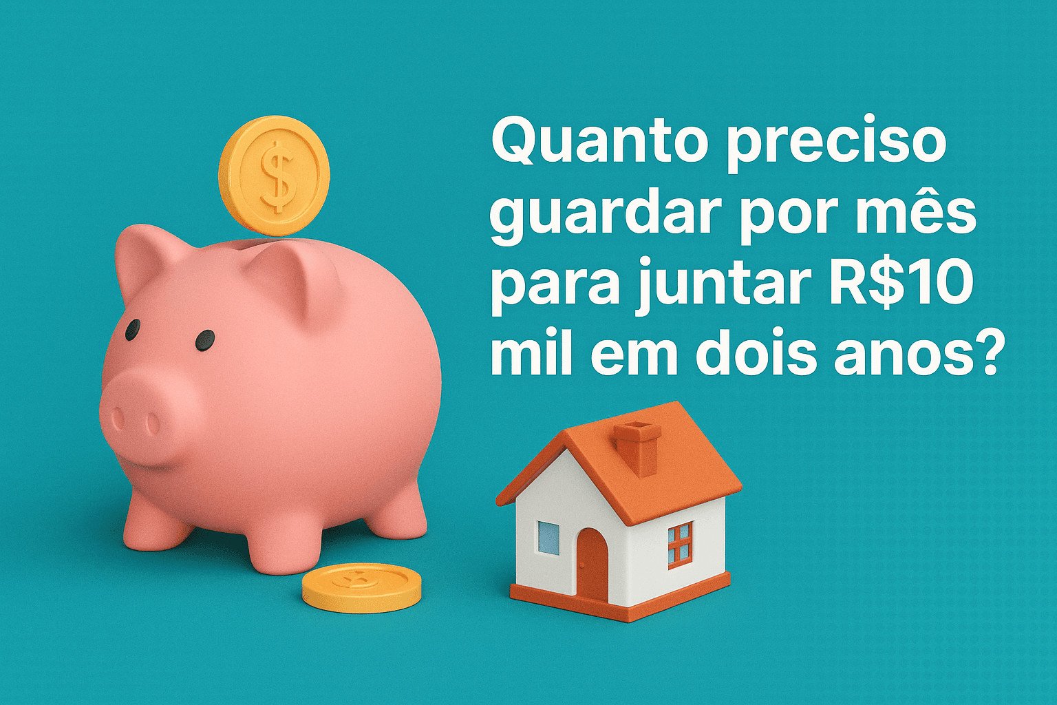 Quanto preciso guardar por mês para juntar R$10 mil em dois anos