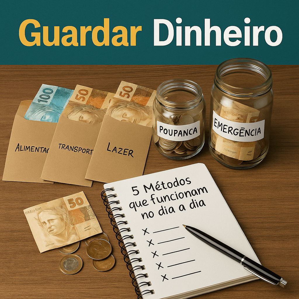 Guardar Dinheiro 5 métodos que funcionam no dia a dia