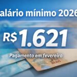 Salário mínimo 2026 confirmado em R$ 1.621