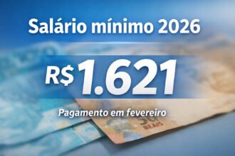 Salário mínimo 2026 confirmado em R$ 1.621