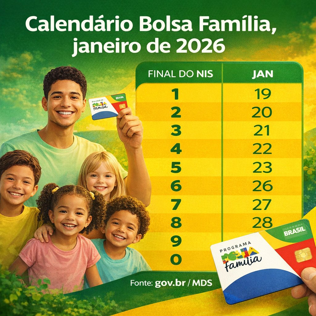 Calendário Bolsa Família janeiro 2026