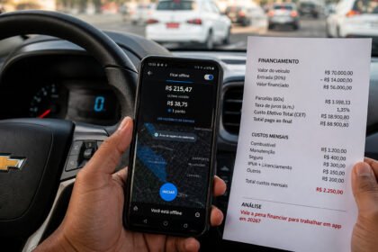 Financiar veículo para trabalhar em app: vale a pena em 2026?