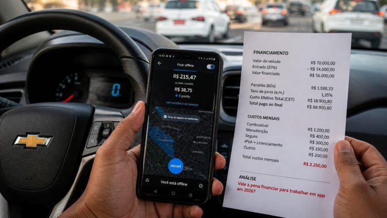 Financiar veículo para trabalhar em app: vale a pena em 2026?