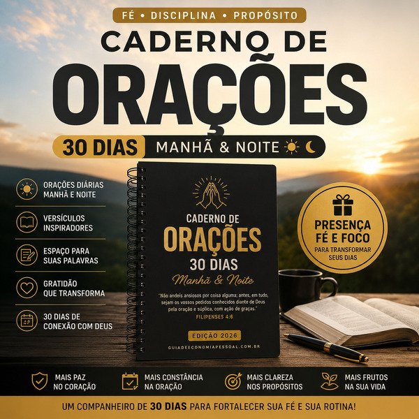 Caderno de Orações 30 Dias — Manhã e Noite