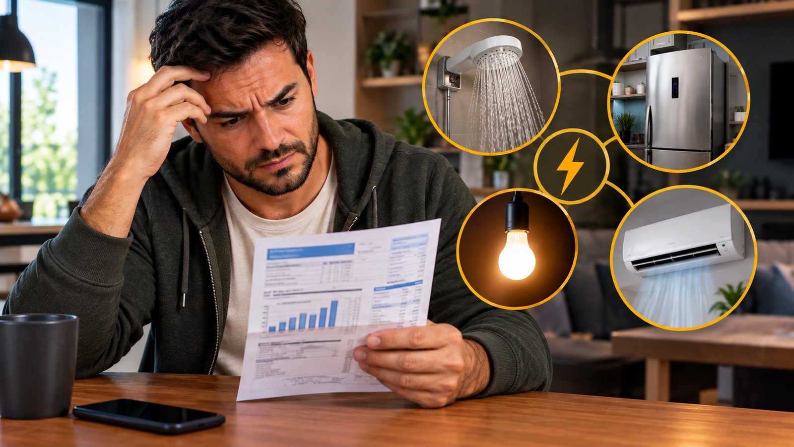 Conta de luz alta ache o vilão direto na sua fatura