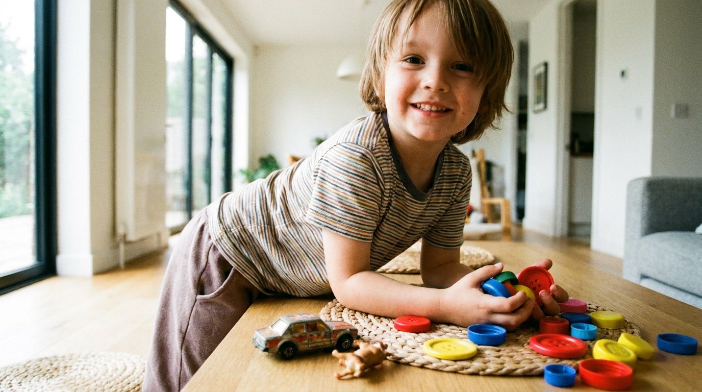 Dinheiro para criança de 3 a 6 anos começa brincando